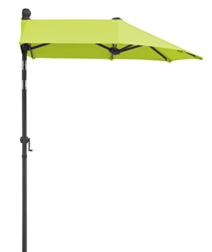 Schneider Sonnenschirm Salerno mezza, apfelgrün, 150x150 cm rechteckig, Gestell Stahl, Bespannung Polyester, 5.94 kg von Schneider Schirme