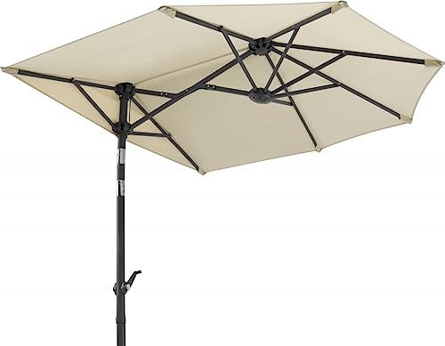 Schneider Sonnenschirm Salerno mezza, natur, 150x150 cm rechteckig, Gestell Stahl, Bespannung Polyester, 5.94 kg von Schneider Schirme