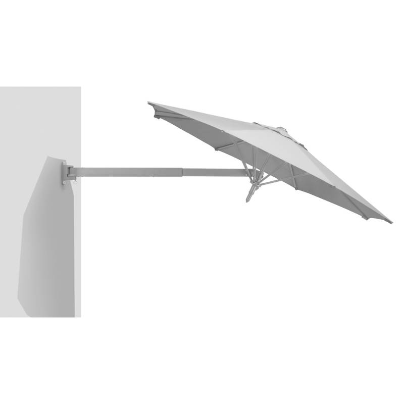 Schneider Ampelschirm Muro Ø 250 cm Silber-Grau mit Handöffner von Schneider Schirme