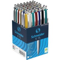 Schneider K 15 Kugelschreiber Mine M farbsortiert - 50 Stück von Schneider Schreibgeräte