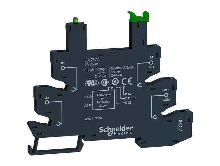 10x Schneider Electric, Zubehör Steuerungstechnik, Sockel für Halbleiterrelais SSL, SSLZRA1 (Relaissockel) von Schneider-electric