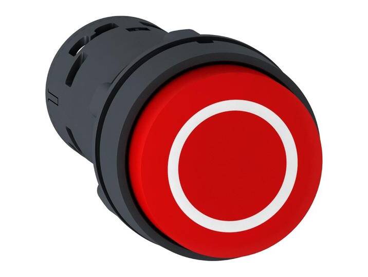10x Schneider Electric Drucktaster, Harmony XB7, Monoblock, Kunststoff, Ø22mm, rot, 1S+1Ö, Schraubklemme, O, Schalter + Taster, Rot von Schneider-electric