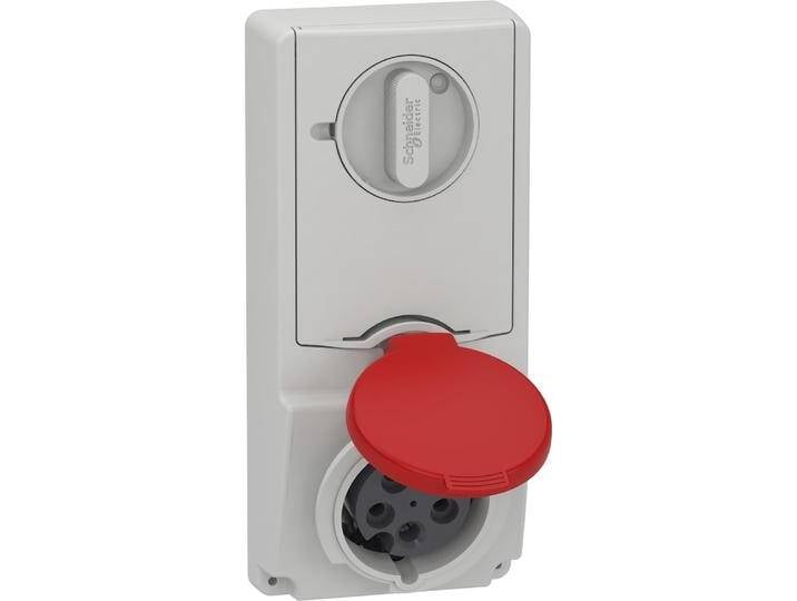 Schneider Electric, Steckdose, SE 82136 Anbausteckdose Verrieg. Ip44 16A 400V 5P von Schneider-electric