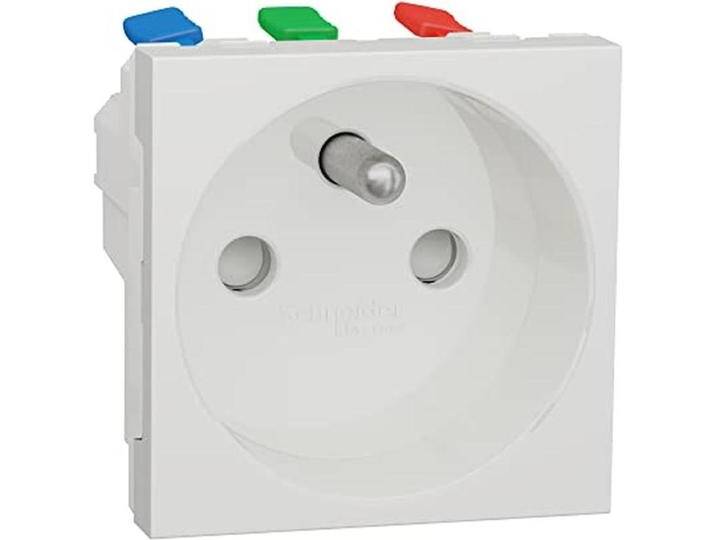 Schneider Electric, Steckdose, Unica 100-Pack 2P+T Socket 16A 250V AC French Standard 90° Quick Connect von Schneider-electric