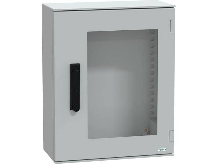 Schneider Electric, Verteilerschrank, Polyestergehäuse PLM Wandmontage, ohne MP H530xB430xT200mm IP66, transp. Tür 3-P.-Verriegelung NSYPL Schneider Electric, Verteilerschrank, Polyestergehäuse PLM Wandmontage, ohne MP H530xB430xT200mm IP66, transp. Tür 3-P.-Verriegelung NSYPL von Schneider-electric