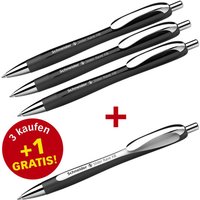 Schneider Slider Rave XB schwarz Kugelschreiber 0.7 mm, Schreibfarbe: Blau, 3 St. + GRATIS 1 Slider Rave XB von Schneider