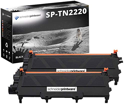 2 SCHNEIDER TONER je 10.400 Seiten kompatibel zu TN2220 TN-2220 / TN-2010 für Brother HL 2130 HL 2135 W HL 2240 HL 2250 DN HL 2270 DW MFC 7360N MFC 7460DN MFC 7860 DW DCP 7055 DCP 7060D DCP 7065DN von schneiderprintware