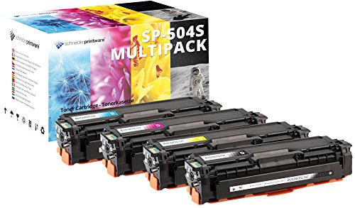 4 Schneider Printware Toner | 35% höhere Druckleistung | kompatibel zu Samsung CLT-P504C für Samsung CLP-410 CLP-415N CLP-415NW CLX-4190 CLX-4195FN CLX 4195 FW N Xpress C1810W C1860FW von schneiderprintware