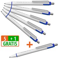 5 + 1 GRATIS: Schneider Kugelschreiber Slider Xite weiß, Schreibfarbe: blau, 5 St. + GRATIS 1 St. von Schneider