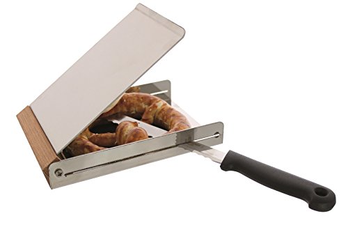 Brezel Schneide Set Profigerät für Bäckerei und Service Brezelschneidegerät incl. Messer Wellenschliff - Solingen- von Schneider