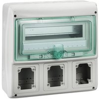 Schneider Electric - Wasserdichte Verteilerbox 12 Module + 3 Öffnungen 90x100mm von Schneider Electric