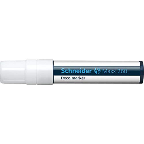 Schneider 5 Stück Flüssigkreide-Marker Maxx 260 pte Breite 5 – 15 mm weiß von Schneider