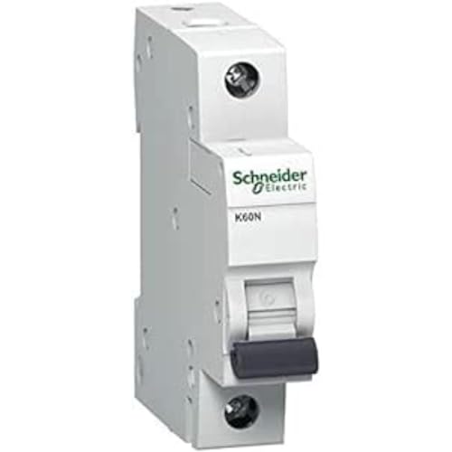 Schneider A9K01106 Leitungsschutzschalter K60N 1P, 6A, B Charakteristik, 6kA, Weiß von Schneider