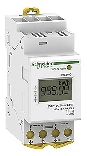 Schneider A9MEM2100 Energiezähler, 1-phasig, 63A von Schneider Electric