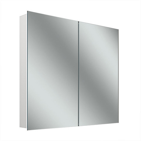 Schneider ADVANCED Line Comfort LED Lichtspiegelschrank, 2 Türen, 81,5x71,5x12cm, 194.080., Ausführung: CH-Norm/Korpus weiss von W. Schneider GmbH