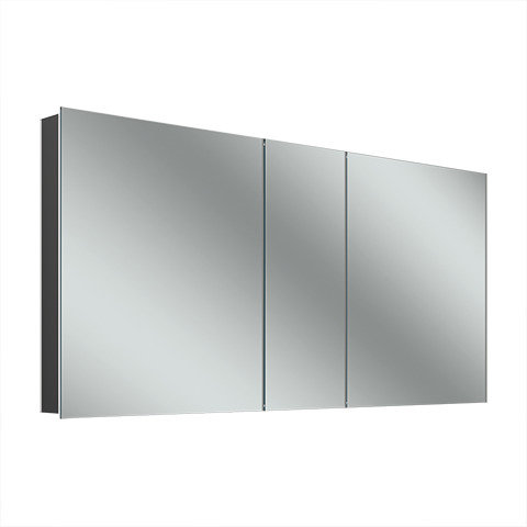 Schneider ADVANCED Line Comfort LED Lichtspiegelschrank, 3 Türen, 151,5x71,5x12cm, 194.150., Ausführung: EU-Norm/Korpus schwarz matt von W. Schneider GmbH