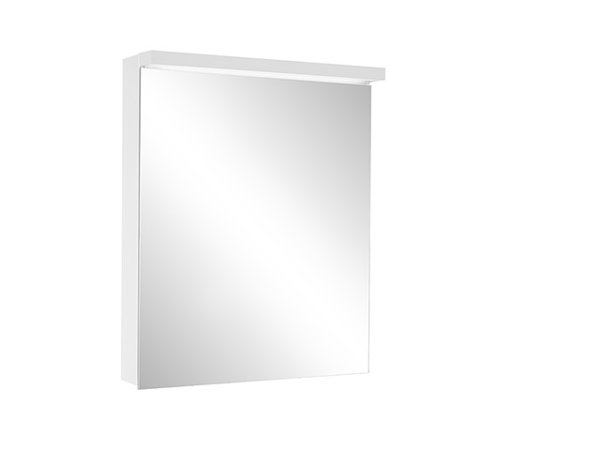 Schneider ADVANCED Line Ultimate LED Lichtspiegelschrank, 1 Tür Anschlag wechselbar, Steckdose links, 49,5x72,6x17,8cm, 188.051., Ausführung: EU-Norm/Korpus silber eloxiert von W. Schneider GmbH