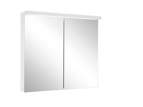 Schneider ADVANCED Line Ultimate LED Lichtspiegelschrank, 2 Türen, 79,5x72,6x17,8cm, 188.080., Ausführung: CH-Norm/Korpus silber eloxiert von W. Schneider GmbH