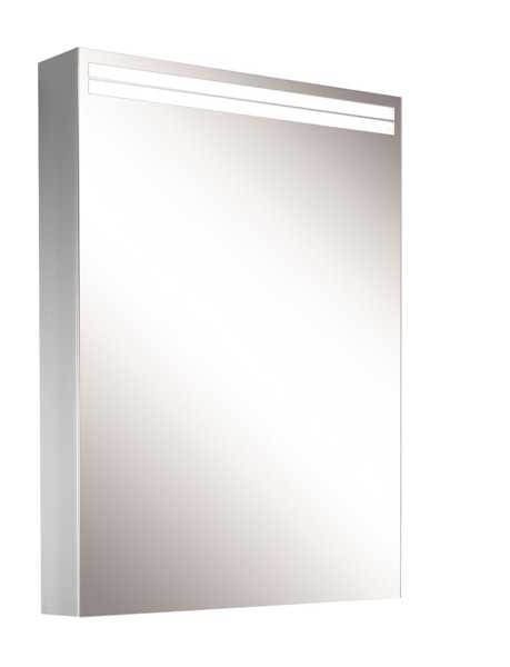 Schneider ARANGALINE LED Lichtspiegelschrank, 1 Tür, Anschlag rechts, 50x70x12cm, 160.452.02.41, Ausführung: CH-Norm/Korpus schwarz matt von W. Schneider GmbH