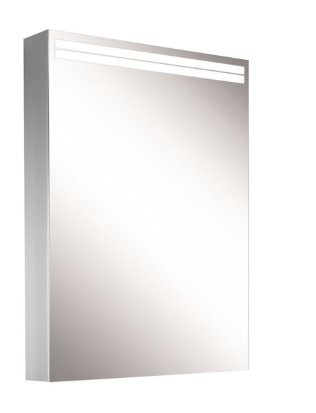 Schneider ARANGALINE LED Lichtspiegelschrank, 1 Tür, Anschlag rechts, 50x70x12cm, 160.452.02.41, Ausführung: CH-Norm/Korpus silber eloxiert - 160.452.01.50 von Schneider