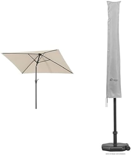 Schneider Bilbao 210x130 ecru + Protective sleeves for parasols up to 300 cm von Schneider