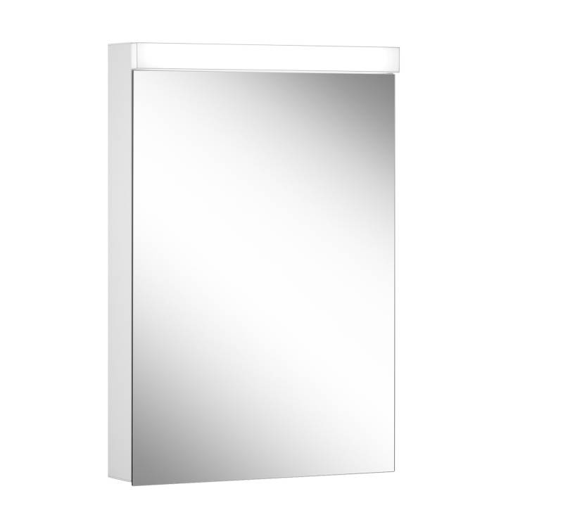 Schneider DAILY Line Ultimate LED-Lichtspiegelschrank, 1 Tür Anschlag wechselbar, Steckdose rechts, 50x74,8x13cm, 02.02, 178.052.02.02 von Schneider