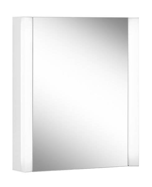 Schneider EASY Line Superior LED Lichtspiegelschrank, 1 Tür Anschlag wechselbar, 60x70x14cm, 175.060., Ausführung: EU-Norm/Korpus weiss/3000K von W. Schneider GmbH