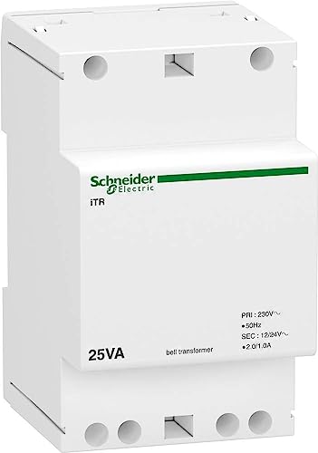 Schneider A9A15215 Klingeltransformator iTR, 230 V 50-60 Hz, Ausgang 12-24 V, 25 VA von Schneider