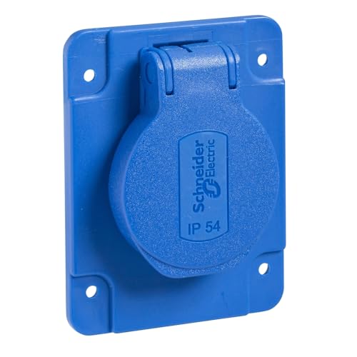 Schneider Electric PKN61B Einbau-Steckdose IP54, IK08 Blau von Schneider Electric