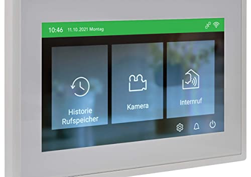 Schneider Electric Ritto Gegensprechanlage Video Innenstation, TwinBus IP,7-Zoll HD Monitor für klare visuelle Kommunikation in eleganter weißer Innenstation, Weiß von Schneider Electric