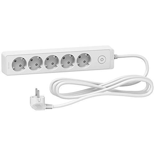 Schneider Electric ST9453W Mehrfachsteckdose, 5-fach, Kabel 3 m, Weiß von Schneider Electric