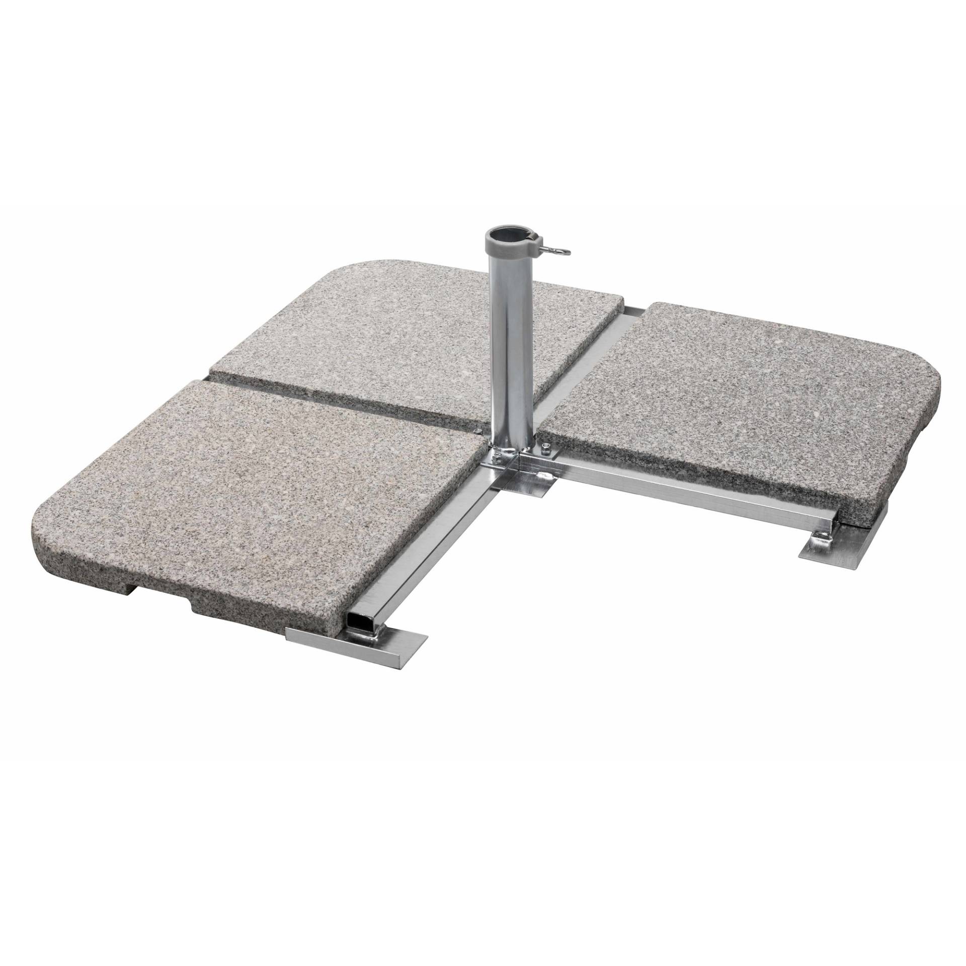 Schneider Platten-Schirmständer silbern 6 kg, für Schirmstöcke bis Ø 55 mm von Schneider