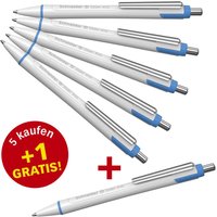 Schneider Slider Xite weiß Kugelschreiber 0.7 mm, Schreibfarbe: blau, 5 St. + GRATIS 1 St. von Schneider