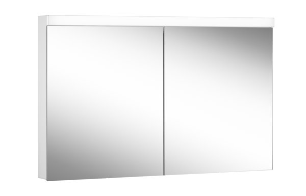 Schneider LOWLINE Basic LED Lichtspiegelschrank, 3 Doppelspiegeltüren, 120x74,8x13,5cm, 171.320., Ausführung: CH-Norm/Korpus weiss/4000K von W. Schneider GmbH