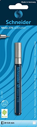 Schneider Lackmarker Maxx 278 (Strichstärke 0,8 mm) 1er Blister, Silber von Schneider