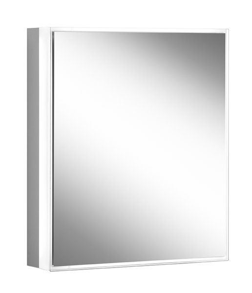 Schneider PREMIUM Line Superior LED Lichtspiegelschrank, 1 Doppelspiegeltür, Steckdose links, 525x73,6x16,7cm, 181.051., Ausführung: EU-Norm/Korpus silber eloxiert von W. Schneider GmbH