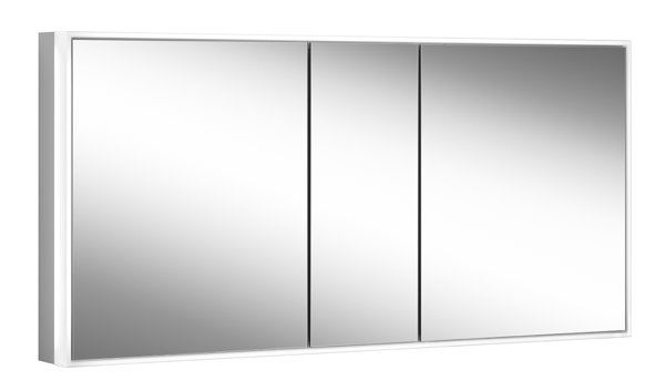 Schneider PREMIUM Line Ultimate LED Lichtspiegelschrank, 3 Doppelspiegeltüren, 1525x73,3x15,8cm, 182.150., Ausführung: CH-Norm/Korpus schwarz matt von W. Schneider GmbH