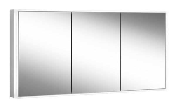 Schneider PREMIUM Line Ultimate LED Lichtspiegelschrank, 3 gleichgrosse Doppelspiegeltüren, 1825x73,3x15,8cm, 182.180., Ausführung: CH-Norm/Korpus schwarz matt von W. Schneider GmbH