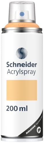 Schneider Paint-It 030 Supreme DIY Acryllack (hochdeckende Sprühfarbe, UV-beständig, 200 ml, Acrylspray für fast alle Untergründe) apricot pastel matt von Schneider