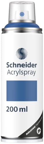 Schneider Paint-It 030 Supreme DIY Acryllack (hochdeckende Sprühfarbe, UV-beständig, 200 ml, Acrylspray für fast alle Untergründe) blue matt von Schneider