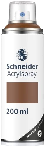Schneider Paint-It 030 Supreme DIY Acryllack (hochdeckende Sprühfarbe, UV-beständig, 200 ml, Acrylspray für fast alle Untergründe) brown matt von Schneider