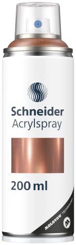 Schneider Paint-It 030 Supreme DIY Acryllack (hochdeckende Sprühfarbe, UV-beständig, 200 ml, Acrylspray für fast alle Untergründe) copper metallic von Schneider