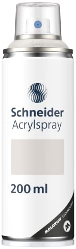 Schneider Paint-It 030 Supreme DIY Acryllack (hochdeckende Sprühfarbe, UV-beständig, 200 ml, Acrylspray für fast alle Untergründe) grey matt von Schneider