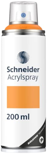 Schneider Paint-It 030 Supreme DIY Acryllack (hochdeckende Sprühfarbe, UV-beständig, 200 ml, Acrylspray für fast alle Untergründe) light orange matt von Schneider