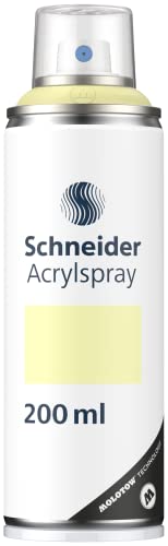 Schneider Paint-It 030 Supreme DIY Acryllack (hochdeckende Sprühfarbe, UV-beständig, 200 ml, Acrylspray für fast alle Untergründe) light yellow pastel von Schneider