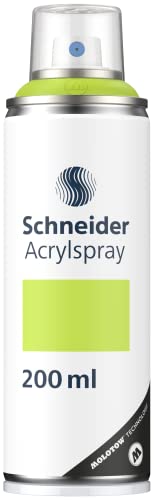 Schneider Paint-It 030 Supreme DIY Acryllack (hochdeckende Sprühfarbe, UV-beständig, 200 ml, Acrylspray für fast alle Untergründe) lime green pastel matt von Schneider