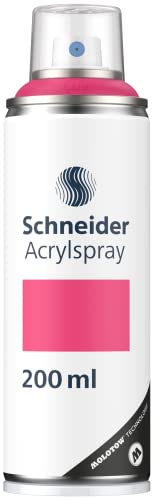 Schneider Paint-It 030 Supreme DIY Acryllack (hochdeckende Sprühfarbe, UV-beständig, 200 ml, Acrylspray für fast alle Untergründe) magenta matt von Schneider