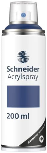 Schneider Paint-It 030 Supreme DIY Acryllack (hochdeckende Sprühfarbe, UV-beständig, 200 ml, Acrylspray für fast alle Untergründe) midnight blue matt von Schneider