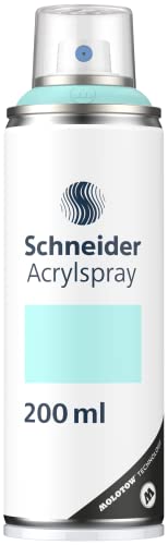 Schneider Paint-It 030 Supreme DIY Acryllack (hochdeckende Sprühfarbe, UV-beständig, 200 ml, Acrylspray für fast alle Untergründe) mint pastel matt von Schneider