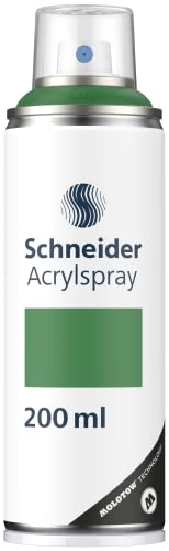 Schneider Paint-It 030 Supreme DIY Acryllack (hochdeckende Sprühfarbe, UV-beständig, 200 ml, Acrylspray für fast alle Untergründe) moss green matt von Schneider